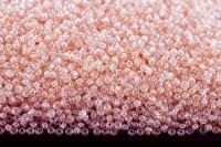 Бисер чешский PRECIOSA круглый 10/0 38187 прозрачный, персиковая линия внутри, 2 сорт, 50г