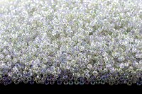 Бисер китайский круглый размер 12/0, цвет 0161 белый прозрачный, радужный, 450г