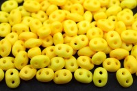 Бусины SuperDuo 2,5х5мм, отверстие 0,8мм, цвет 02010/29573 желтый матовый пастель, 706-215, 10г (около 120шт)