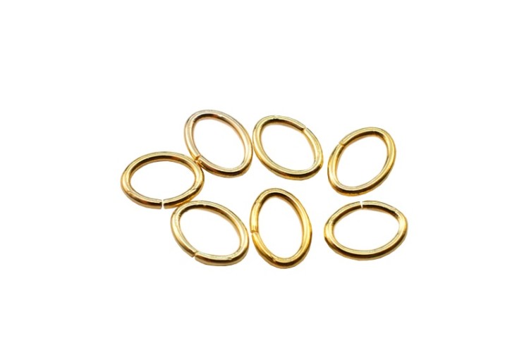 Кольца соединительные овальные 8х6х1мм, разъёмные, латунь, позолота, 13-142, 1г (около 7шт) Кольца соединительные овальные 8х6х1мм, разъёмные, латунь, позолота, 13-142, 1г (около 7шт)