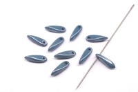 Бусины Dagger beads 11х3мм, отверстие 0,8мм, цвет 03000/14464 голубой глянцевый, 736-019, 10шт