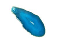 Срез Агата природного, оттенок темно-синий, 75х34х5мм, отверстие 2мм, 37-428, 1шт