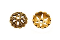 Обниматель для бусины Круглый 20х7мм, отверстие 2мм, цвет античное золото, сплав металлов, 02-003, 2шт