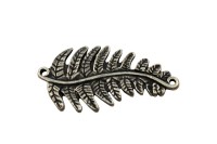 Коннектор-соединитель 1х1 TierraCast Fern 40х20мм, отверстие 1мм, цвет античное олово, 94-3241-40, 1шт