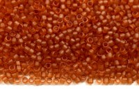 Бисер японский MIYUKI Delica цилиндр 11/0 DB-0777 темный янтарь, матовый прозрачный, 5 грамм