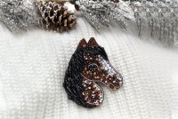 Брошь из бисера Лошадь, набор для рукоделия, 60-013, 1 шт