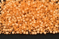 Бисер японский MIYUKI Delica цилиндр 10/0 DBM-0621 бежевый алебастр, серебряная линия внутри, 5 грамм