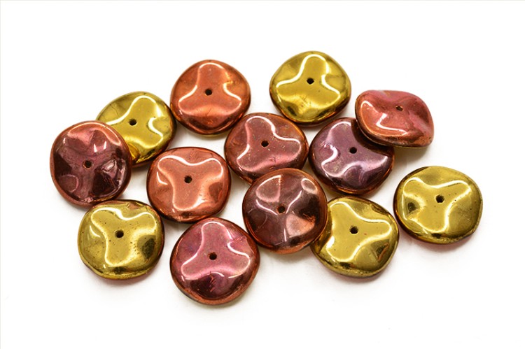 Бусины Ripple beads 12мм, цвет 00030/98542 California Gold Rush, 720-001, около 10г (около 13шт) Бусины Ripple beads 12мм, цвет 00030/98542 California Gold Rush, 720-001, около 10г (около 13шт)