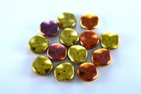 Бусины Ripple beads 12мм, цвет 00030/98542 California Gold Rush, 720-001, около 10г (около 13шт)