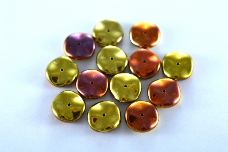 Бусины Ripple beads 12мм, цвет 00030/98542 California Gold Rush, 720-001, около 10г (около 13шт) Бусины Ripple beads 12мм, цвет 00030/98542 California Gold Rush, 720-001, около 10г (около 13шт)