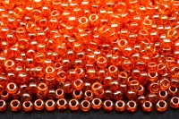 Бисер японский MIYUKI круглый 11/0 #0165 оранжевый, глянцевый прозрачный, 10 грамм