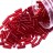 Бисер японский Miyuki Bugle стеклярус 6мм #0141 красный, прозрачный, 10 грамм - Бисер японский Miyuki Bugle стеклярус 6мм #0141 красный, прозрачный, 10 грамм