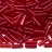 Бисер японский Miyuki Bugle стеклярус 6мм #0141 красный, прозрачный, 10 грамм - Бисер японский Miyuki Bugle стеклярус 6мм #0141 красный, прозрачный, 10 грамм