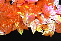 Пайетки Кленовый лист 22х22мм, цвет 88 оранжевый перламутр, 1022-200, 10г