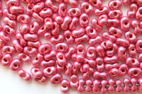 Бисер чешский PRECIOSA Фарфаль 3,2х6,5мм, 18377 малиновый, металлик 50г