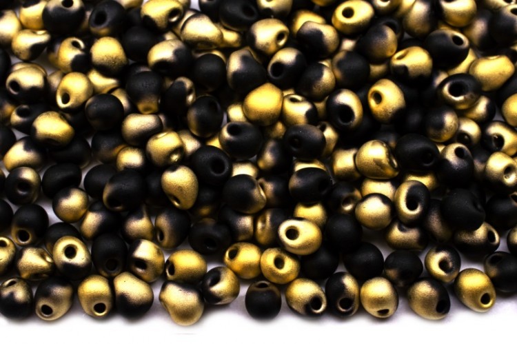 Бисер MIYUKI Drops 3,4мм #55044 Black Amber, матовый непрозрачный, 10 грамм Бисер MIYUKI Drops 3,4мм #55044 Black Amber, матовый непрозрачный, 10 грамм