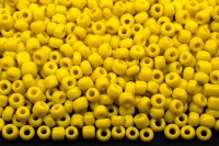 Бисер китайский круглый размер 8/0, цвет 0042 желтый непрозрачный 450г