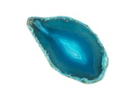 Срез Агата природного, оттенок темно-синий, 74х43х6мм, отверстие 2мм, 37-144, 1шт