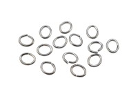 Кольца соединительные овальные 7х5х0,8мм, разъёмные, латунь, родий, 13-141, 1г (около 14шт)