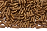 Бисер японский Miyuki Twisted Bugle 2х6мм #1262-R топаз, матовый античное золото, 1 упаковка (около 13 грамм)