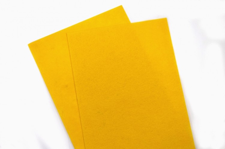 Фетр жёсткий 20х30см, цвет 643 жёлтый, толщина 1мм, 1021-020, 1 лист Фетр жёсткий 20х30см, цвет 643 жёлтый, толщина 1мм, 1021-020, 1 лист