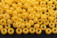 Бисер чешский PRECIOSA круглый 6/0 88130 желтый непрозрачный блестящий, 50г