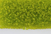 Бисер китайский круглый размер 12/0, цвет М04 матовый салатовый прозрачный, 450г