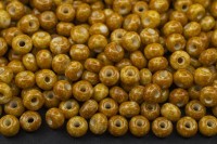 Бисер чешский PRECIOSA круглый 6/0 66209 коричневый травертин непрозрачный, 50г