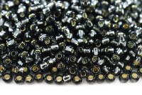 Бисер японский TOHO круглый 6/0 #0029B серый, серебряная линия внутри, 10 грамм