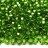 Бисер чешский PRECIOSA круглый 10/0 57430 зеленый, серебряная линия внутри, квадратное отверстие, 5 грамм - Бисер чешский PRECIOSA круглый 10/0 57430 зеленый, серебряная линия внутри, квадратное отверстие, 5 грамм