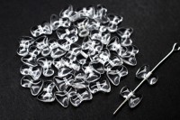 Бусины Tee beads 2х8мм, отверстие 0,5мм, цвет 00030 прозрачный, 730-021, 10г (около 50шт)