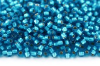 Бисер японский TOHO круглый 8/0 #0023BF темная вода матовый, серебряная линия внутри, 10 грамм