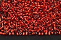 Бисер японский MIYUKI Delica цилиндр 10/0 DBM-0603 жженый апельсин, серебряная линия внутри, 5 грамм