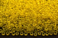 Бисер японский MIYUKI круглый 11/0 #0163 желтый, прозрачный глянцевый, 10 грамм