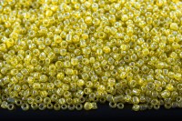 Бисер китайский круглый размер 12/0, цвет 0110 желтый прозрачный, блестящий, 450г