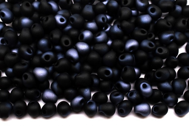 Бисер MIYUKI Drops 3,4мм #55043 Black Lagoon Matted, матовый непрозрачный, 10 грамм Бисер MIYUKI Drops 3,4мм #55043 Black Lagoon Matted, матовый непрозрачный, 10 грамм