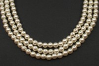 Жемчуг искусственный 4мм, отверстие 0,5мм, цвет кремовый, 512-024, 1 нить (около 39см, около 100шт)