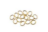 Кольца соединительные овальные 7х5х0,8мм, разъёмные, латунь, позолота, 13-140, 1г (около 14шт)
