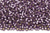 Бисер японский MIYUKI Delica цилиндр 11/0 DB-0695 фиолетовый полуматовый, серебряная линия внутри, 5 грамм