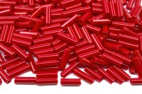 Бисер чешский PRECIOSA стеклярус 93190 7мм красный непрозрачный, 50г