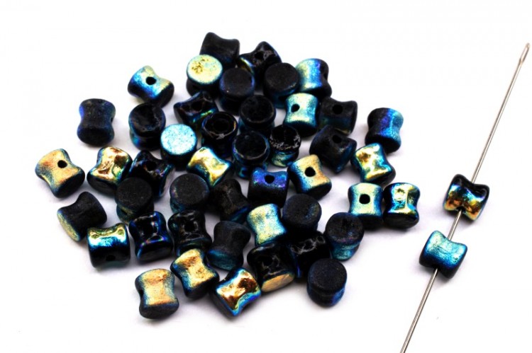 Бусины Pellet beads 6х4мм, отверстие 0,5мм, цвет 23980/28783 Etched Jet Full AB, 732-038, 10г (около 60шт) Бусины Pellet beads 6х4мм, отверстие 0,5мм, цвет 23980/28783 Etched Jet Full AB, 732-038, 10г (около 60шт)