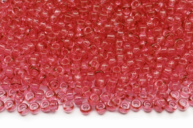 Бисер чешский PRECIOSA круглый 10/0 01193 розовый прозрачный, 1 сорт, 50г Бисер чешский PRECIOSA круглый 10/0 01193 розовый прозрачный, 1 сорт, 50г