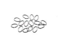 Кольца соединительные овальные 6х4х0,7мм, разъёмные, латунь, родий, 13-139, 1г (около 16шт)