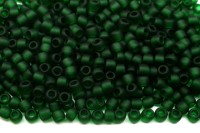 Бисер японский TOHO круглый 11/0 #0939F зеленый изумруд, матовый прозрачный, 10 грамм