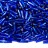 Бисер чешский PRECIOSA стеклярус 67300 7мм витой синий, серебряная линия внутри, 50г - Бисер чешский PRECIOSA стеклярус 67300 7мм витой синий, серебряная линия внутри, 50г