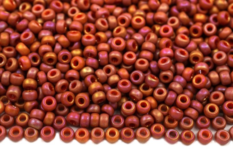 Бисер японский MIYUKI круглый 11/0 #4695 ягодный, матовый радужный непрозрачный, 10 грамм Бисер японский MIYUKI круглый 11/0 #4695 ягодный, матовый радужный непрозрачный, 10 грамм