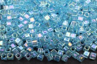 Бисер японский Miyuki Cube кубический 1,8мм #0260 вода, радужный прозрачный, 10 грамм