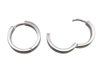 Серьги кольца Конго 19х20х4мм, латунь, родий, 21-510, 1 пара