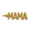 Подвеска MAMA 21х7х2мм, отверстие 1,8мм, латунь/фианиты, золото, 18k позолота, 22-750, 1шт - Подвеска MAMA 21х7х2мм, отверстие 1,8мм, латунь/фианиты, золото, 18k позолота, 22-750, 1шт
