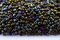 Бисер китайский круглый размер 12/0, цвет 0602 бронзовый непрозрачный, ирис, 450г